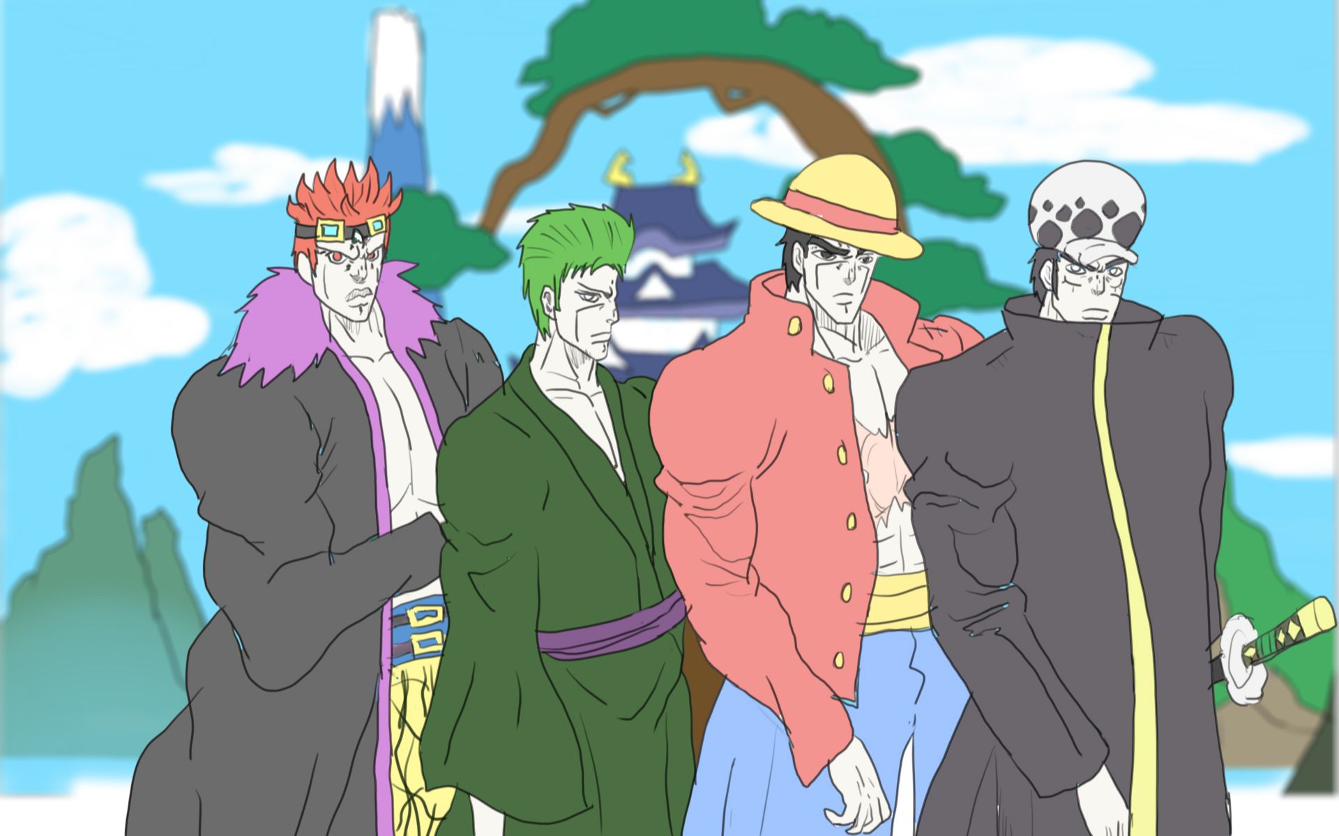 【海贼xjojo】五 皇 出 征_哔哩哔哩 (゜-゜)つロ 干杯~-bilibili