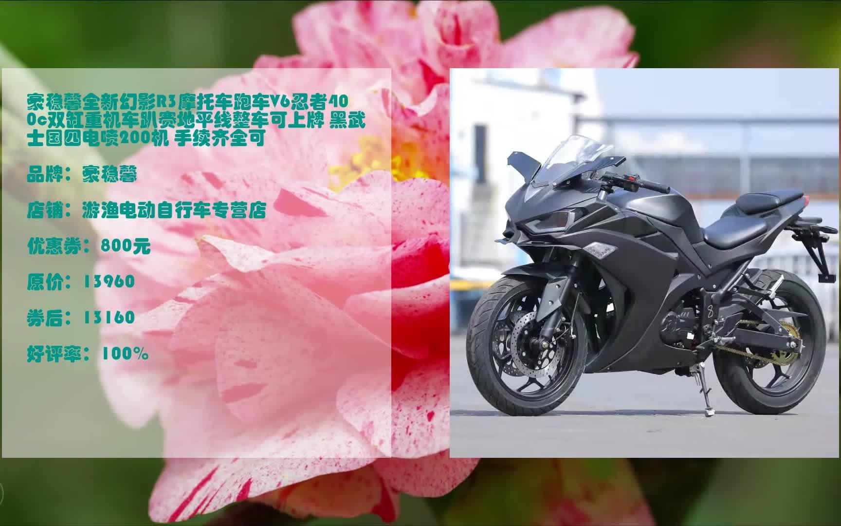 618优惠 豪稳馨全新幻影r3摩托车跑车v6忍者400c双缸重机车趴赛地平线