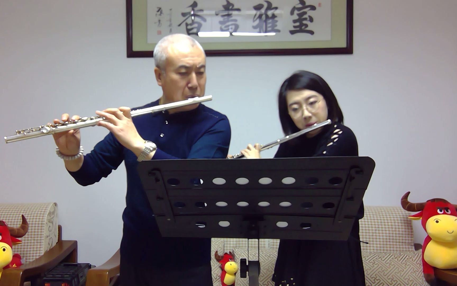 父女二重奏长笛斯美塔那伏尔塔瓦河