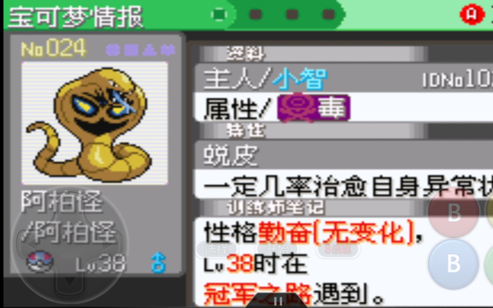 no.024 闪光阿柏怪