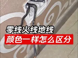 下载视频: 零线地线颜色一样怎么区分？