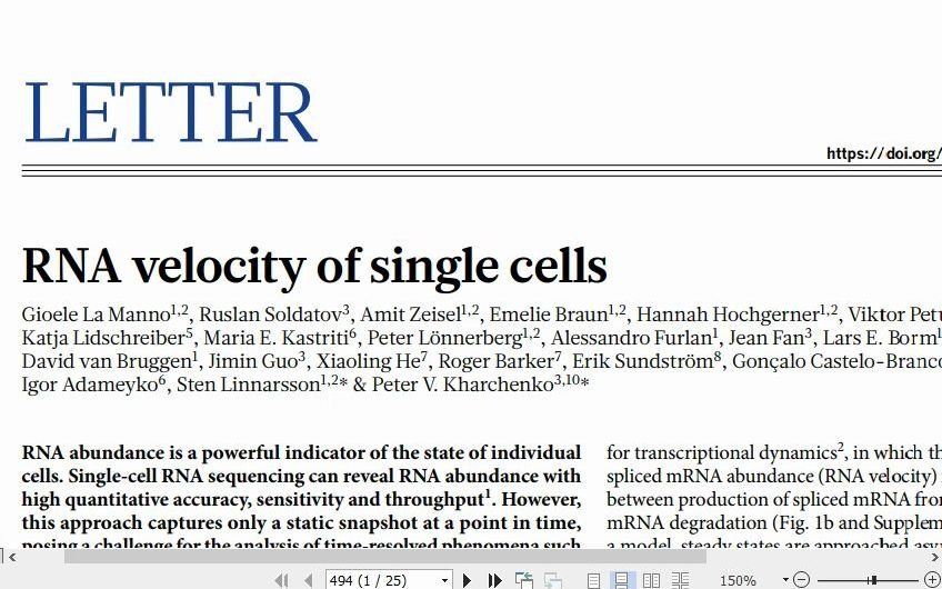 RNA velocity of single cells 文献阅读哔哩哔哩bilibili