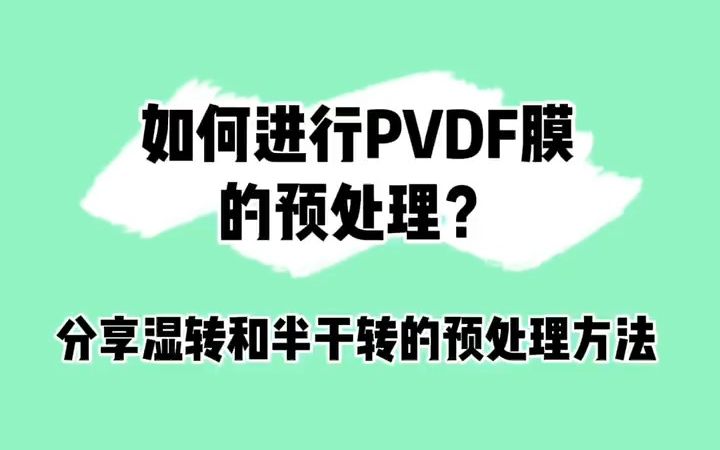 如何进行PVDF膜的预处理?#PVDF#科研#实验哔哩哔哩bilibili