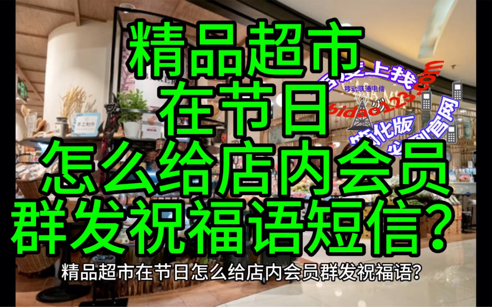 精品超市在节日怎么给店内会员群发祝福语宣传短信?母亲节五一节哔哩哔哩bilibili