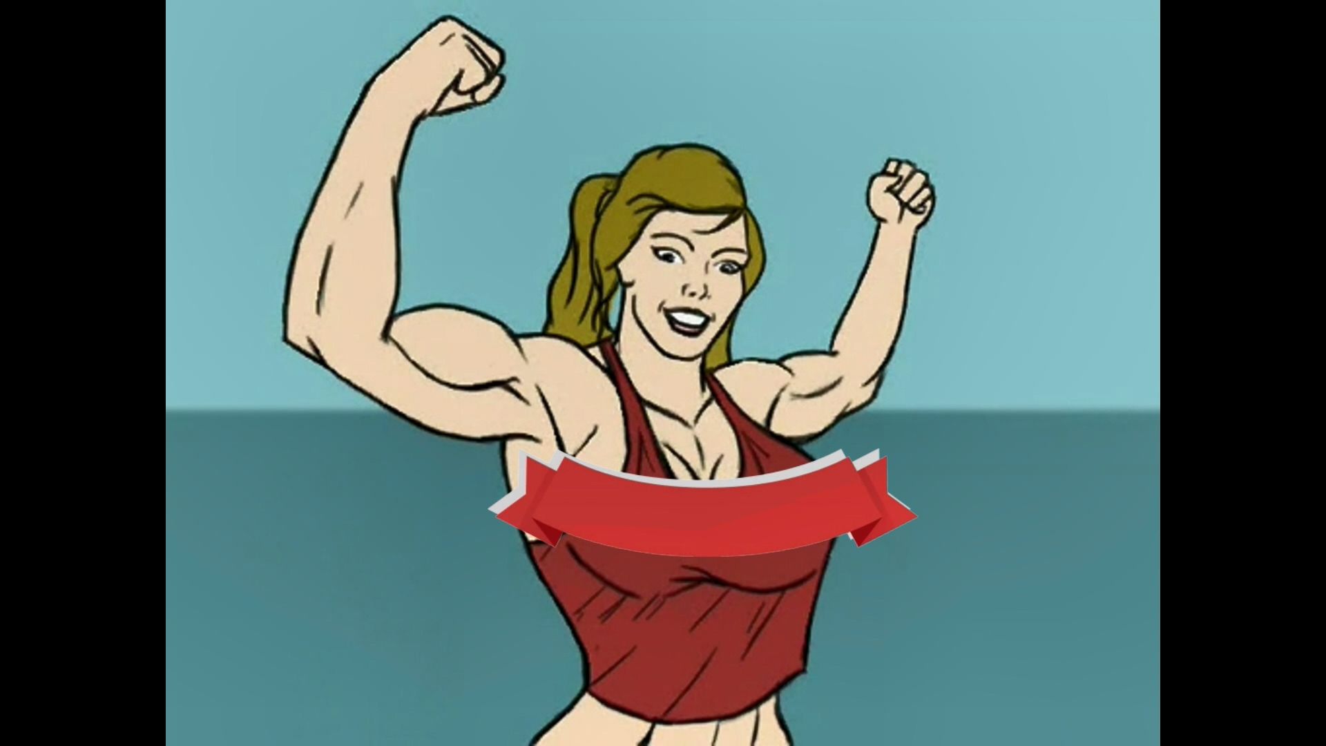 女肌肉膨胀变大动画图片
