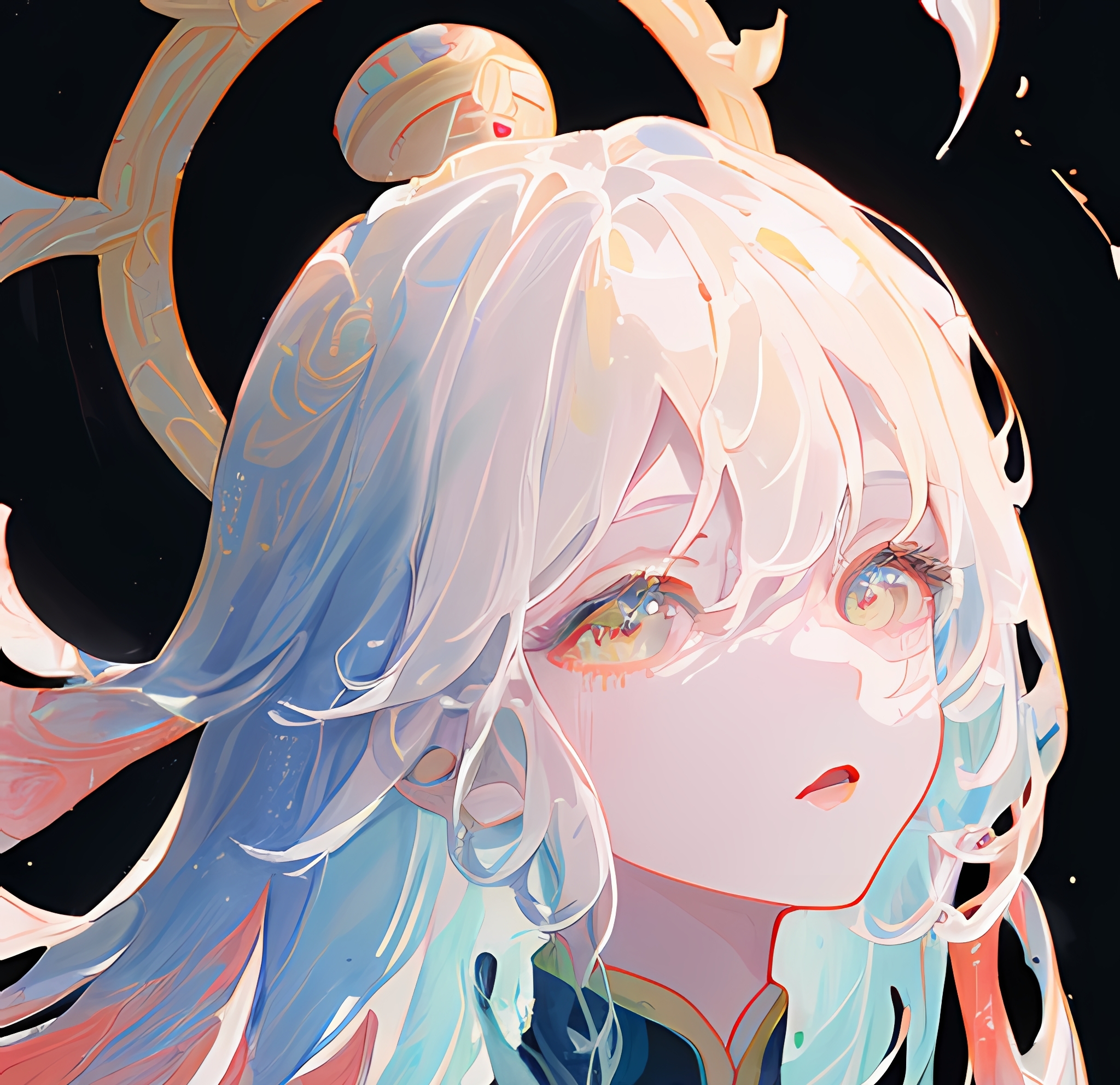 【ai绘画】白毛少女狼耳朵