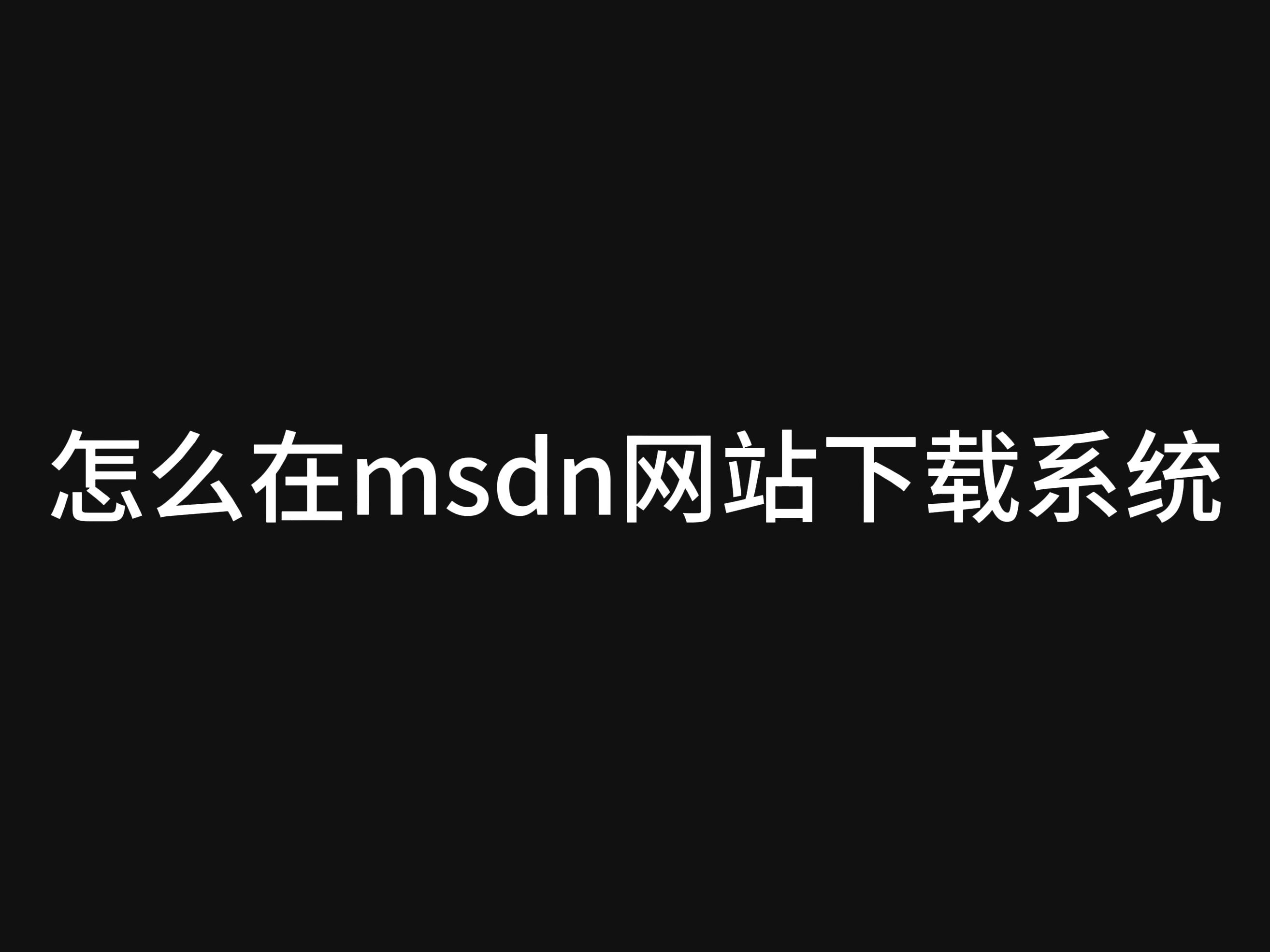 怎么在MSDN网站下载系统镜像哔哩哔哩bilibili