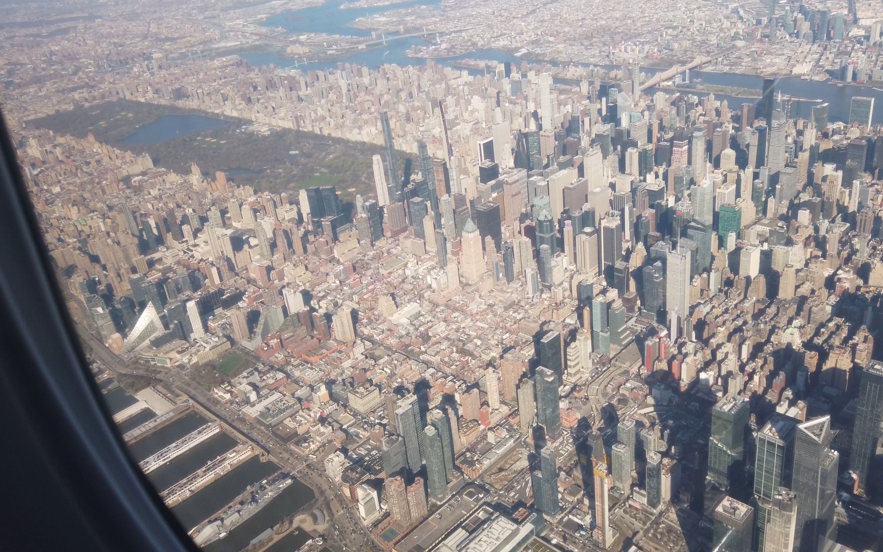 纽约拉瓜迪亚机场(klga)22号跑道降落