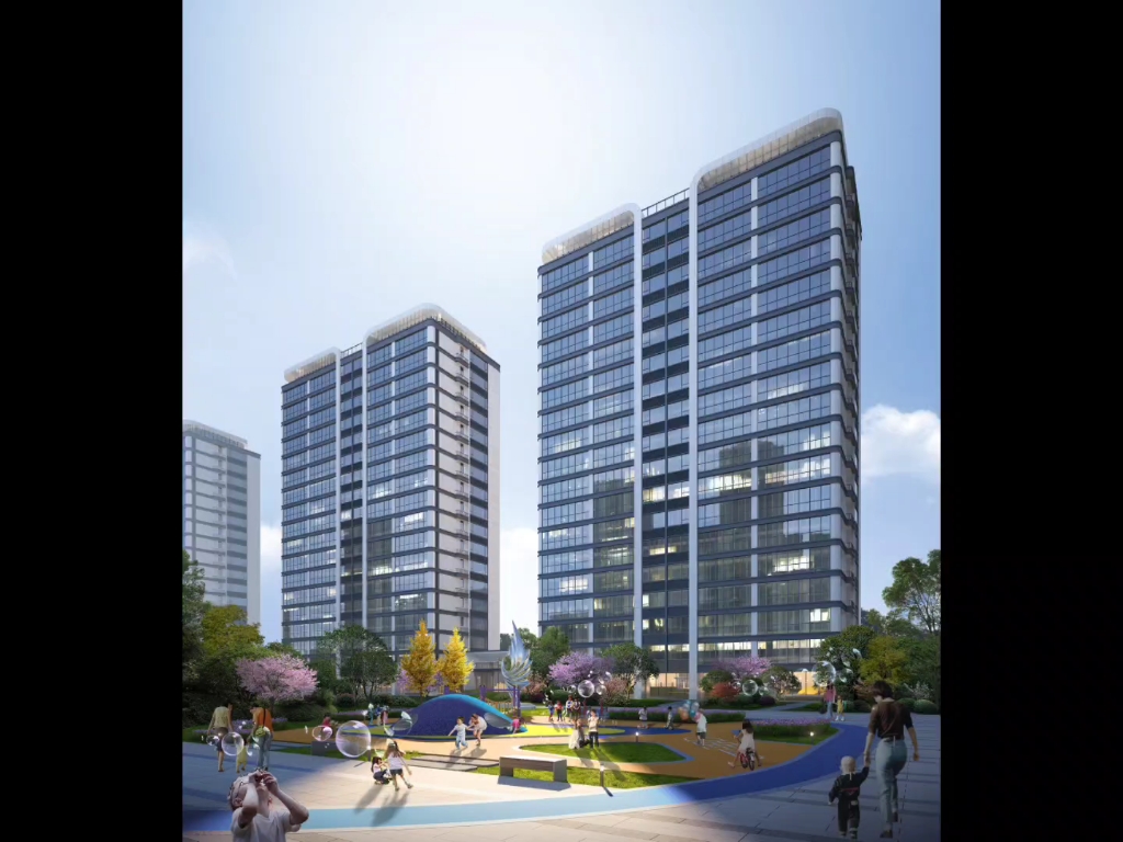 一套高端大气上档次的住宅小区效果图