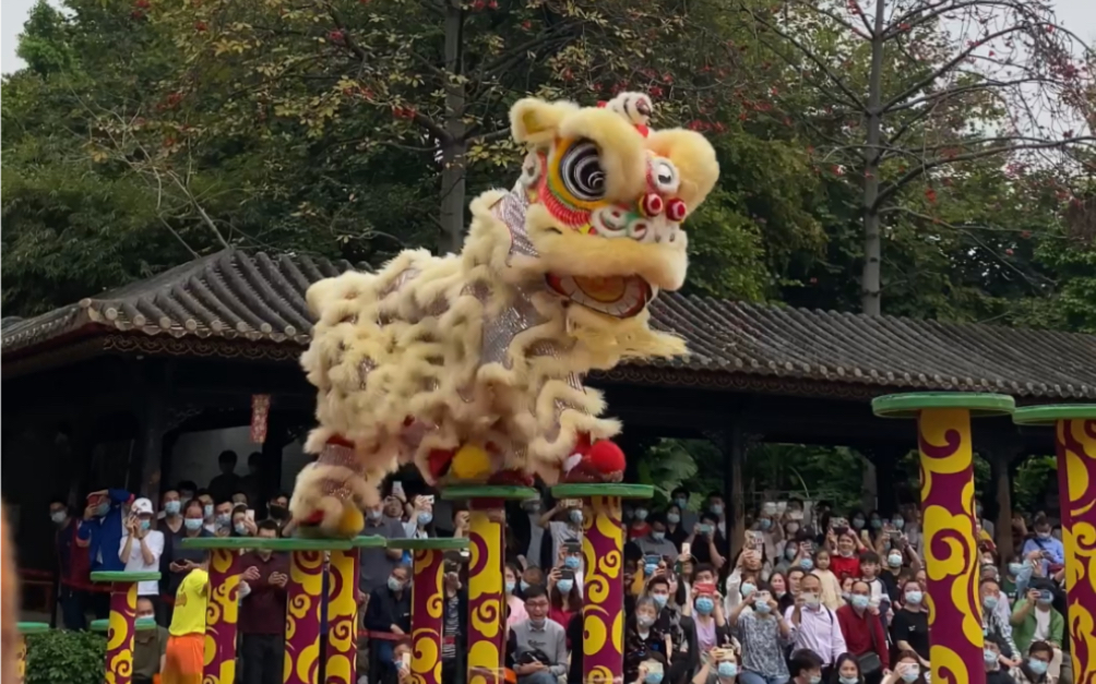 佛山祖庙黄飞鸿纪念馆醒狮表演