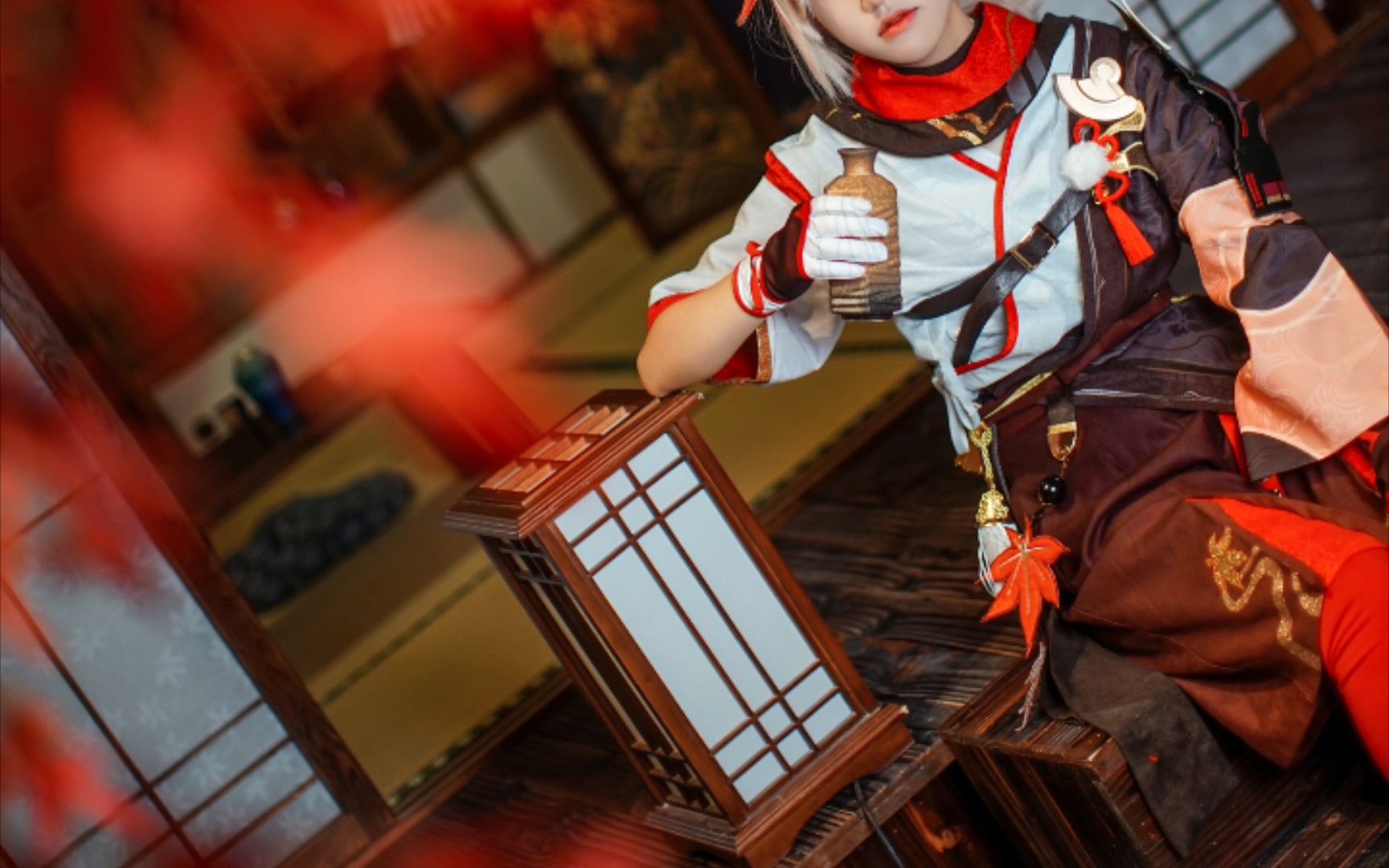 【枫原万叶/cosplay正片/萧冉】叶落风随 枫艳人散【原神】_哔哩哔哩