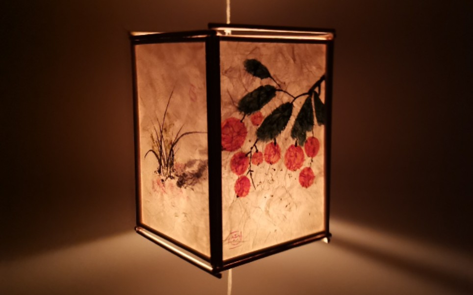 筷子手工制作古风灯笼图片