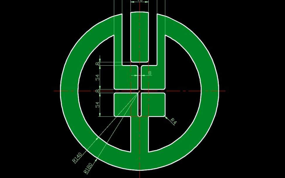 CAD每日一练 CAD绘制农业银行标志哔哩哔哩bilibili