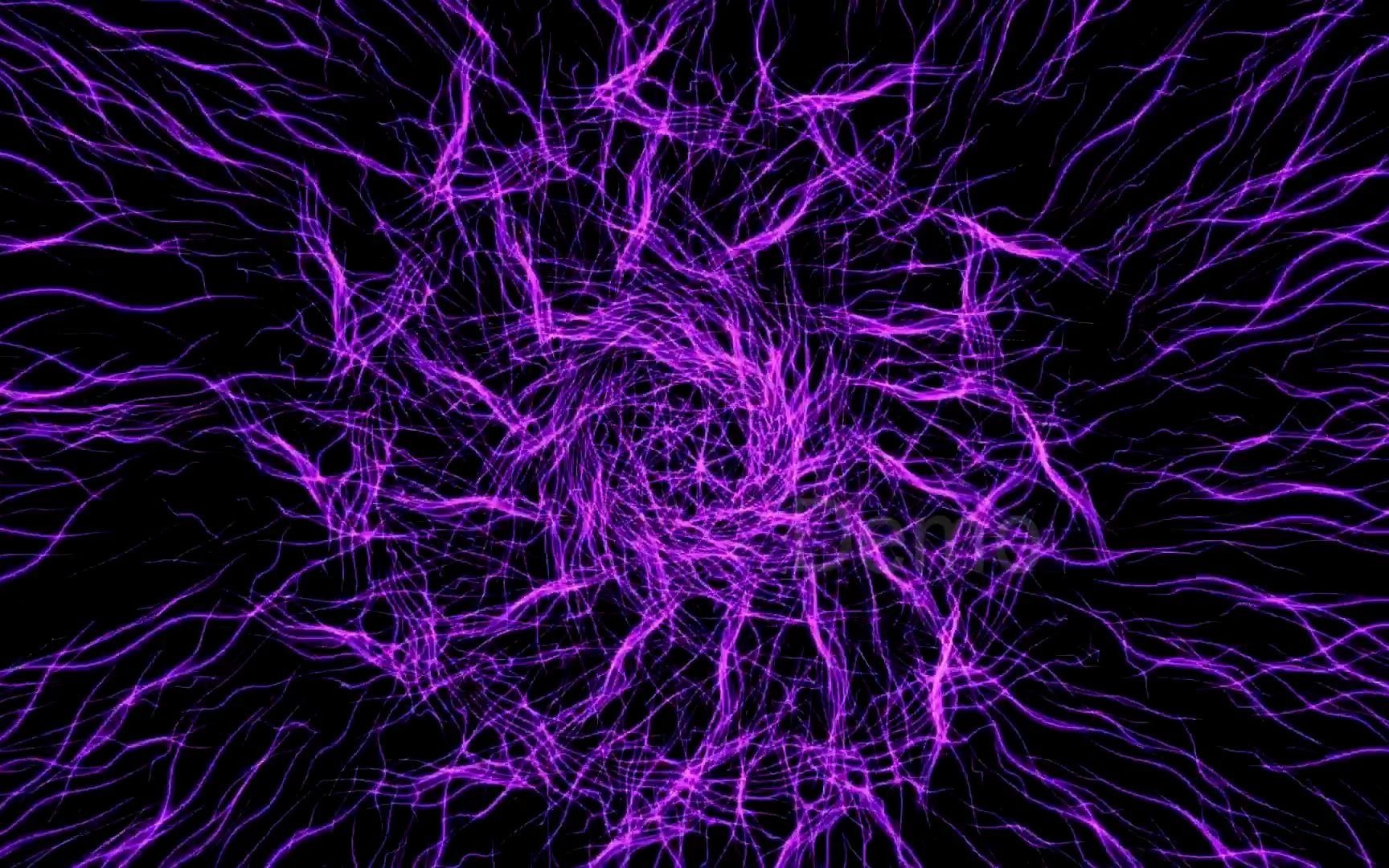 大屏素材 s425 2k画质唯美浪漫魔幻魔法紫色线条光线环绕特效动画视频