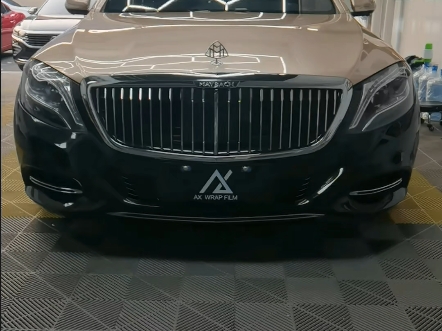 迈巴赫 s400超亮金属 香槟金#改色膜 #隐形车衣 #专业汽车贴膜