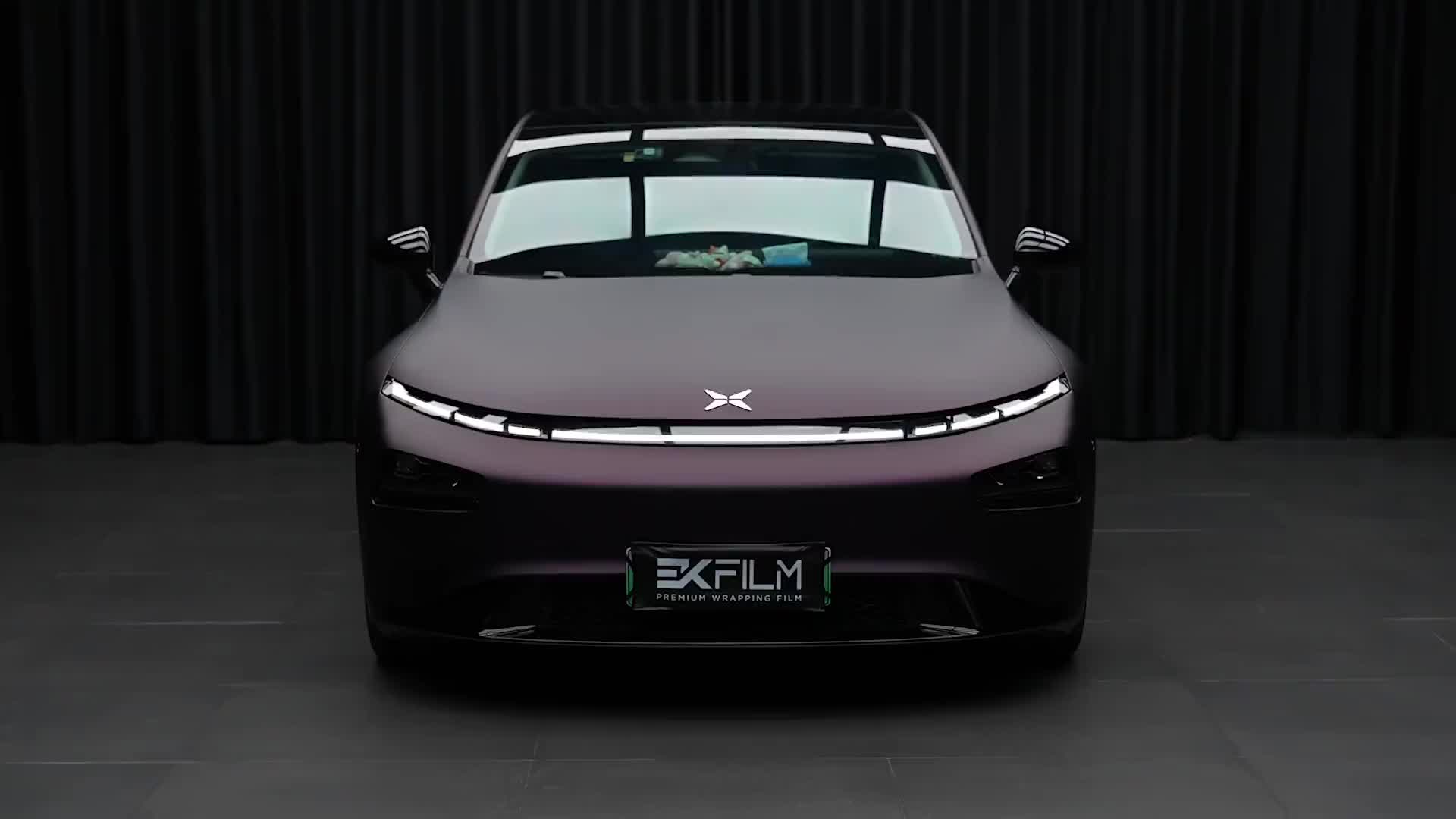 小鹏p7-ekfilm改色膜黑紫渐变,犹如缤纷幻境