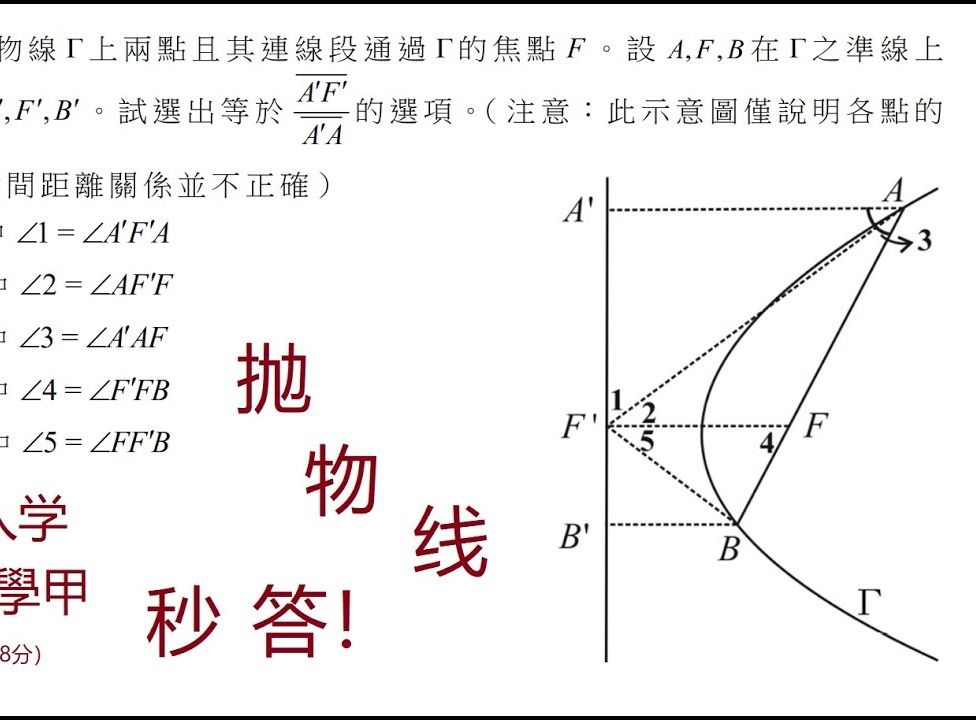 高考数学真题详解,抛物线的性质