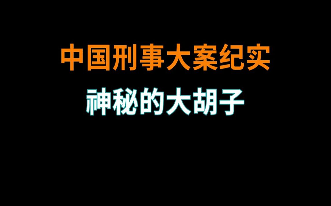 神秘的大胡子  中国刑事大案纪实  刑事案件要案记录哔哩哔哩bilibili