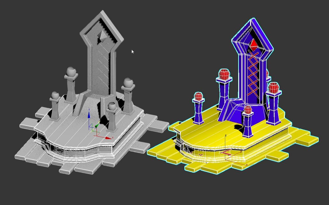 【3dmax零基础建模】简单的小场景3d建模;低模,贴图,材质次世代全流程