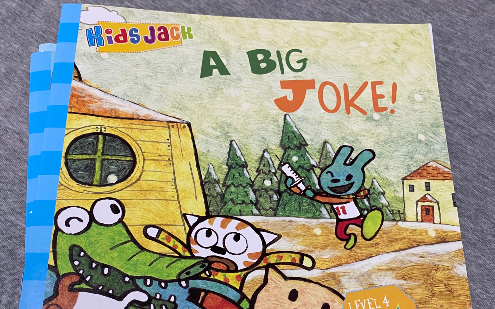 [图]kids jack，外文出版社，美国布朗英语，level4 book4，#a big joke#，幼儿园6岁大班英语。