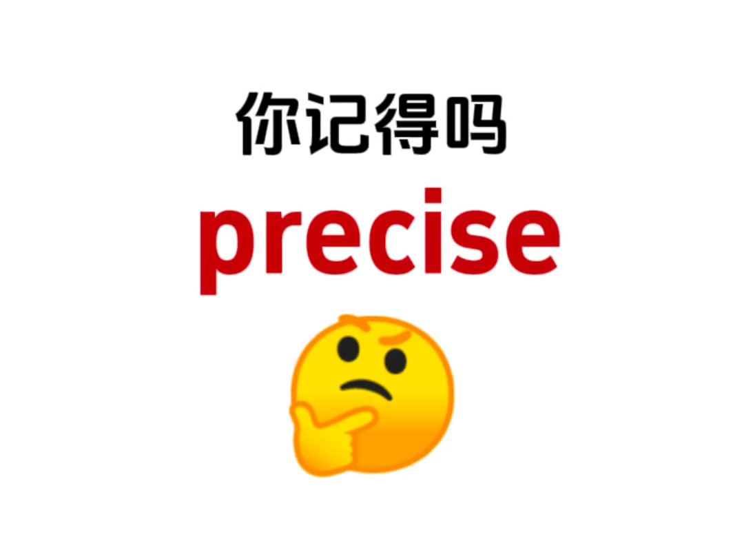 “precise”你还记得吗?熟悉却想不起来的单词!哔哩哔哩bilibili