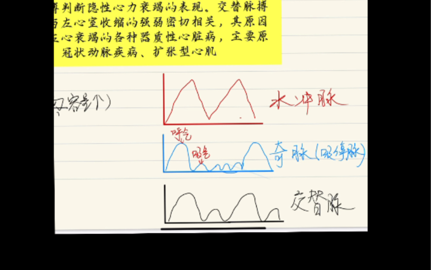 [图]交替脉、水冲脉、奇脉区别