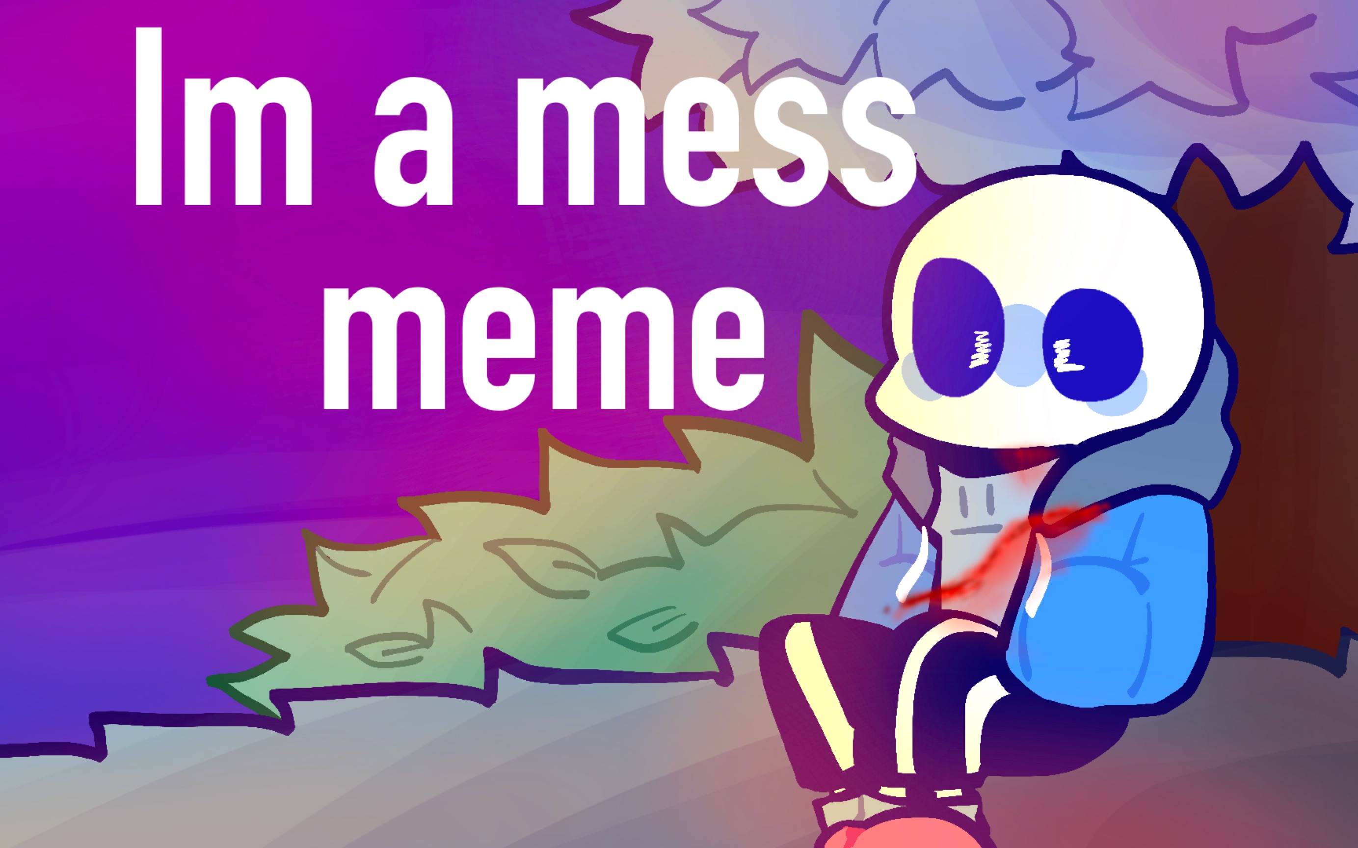 [图]【Undertale/sans】im a mess meme