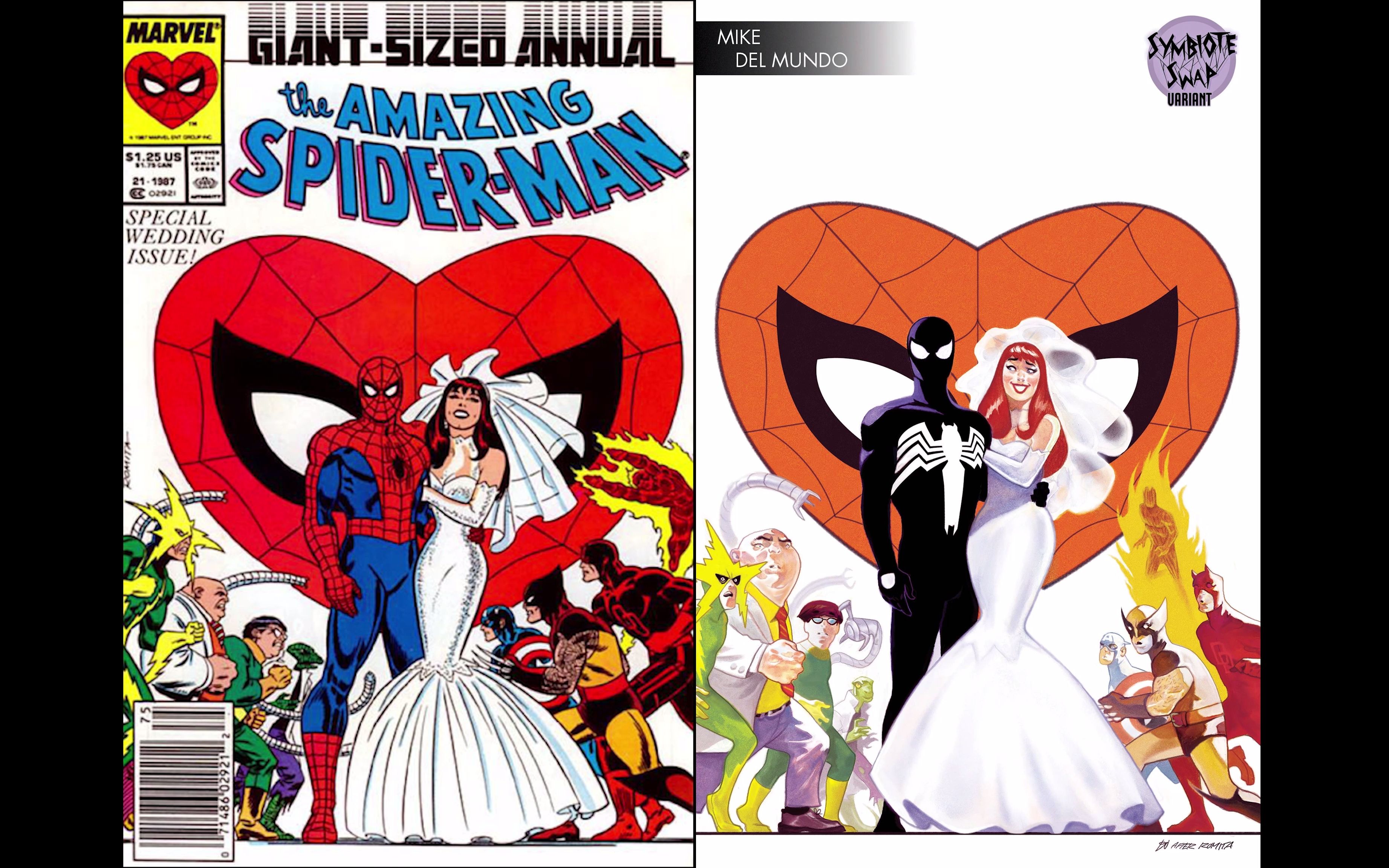 漫威:我抄我自己,相似的漫威漫画封面(共生体蜘蛛侠篇)