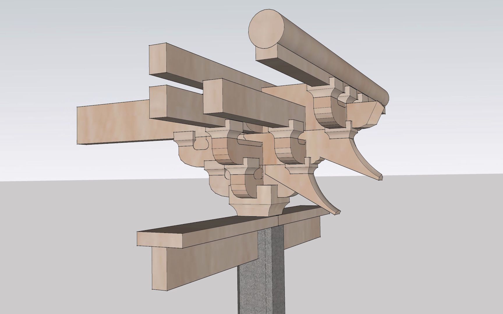 泽州·湖娌二仙庙·正殿柱头铺作视频演示_哔哩哔哩_bilibili
