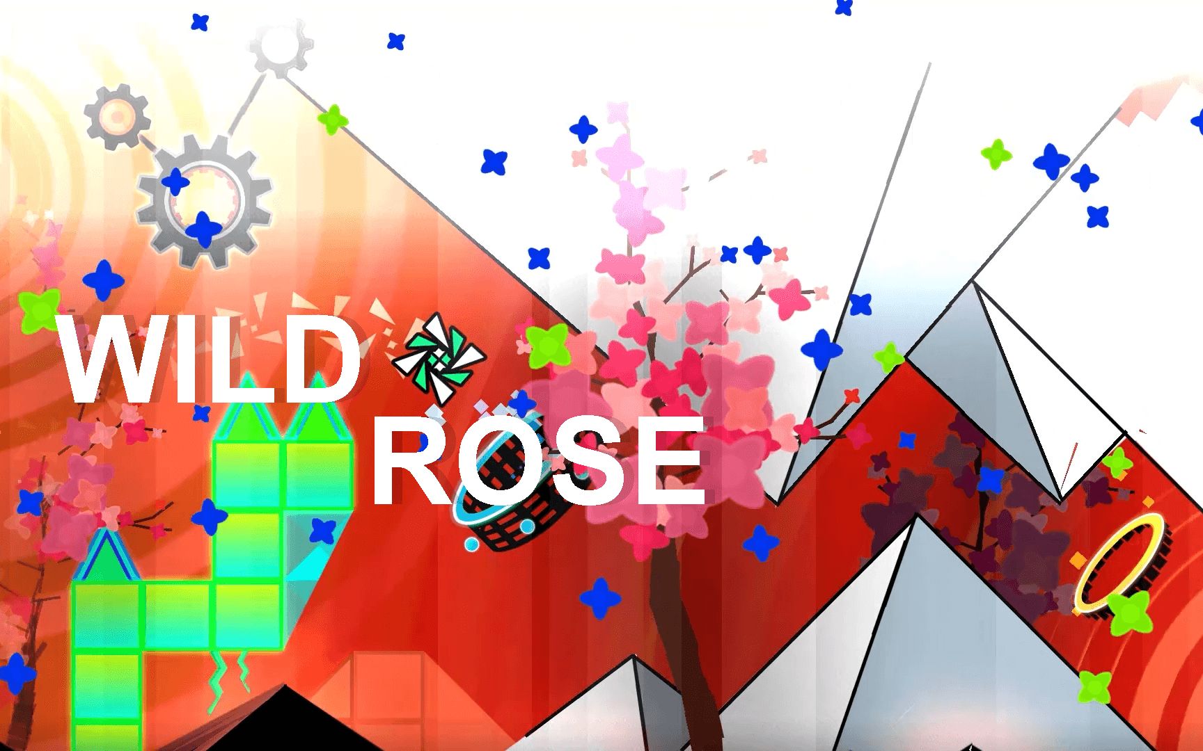 [图]「几何冲刺」"Wild Rose" ~ by Galaxxyss, para, StarkyTheSalad, Arekushi14