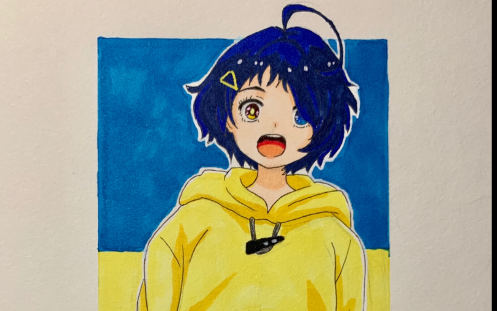 马克笔手绘—《奇蛋物语》小爱,推荐大家去看,好看的