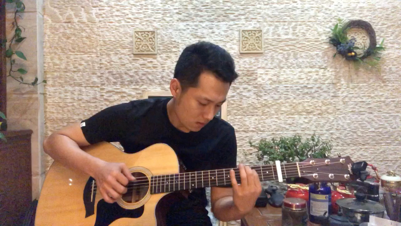 押尾桑版 卡农>,疯狂练习两天,弹完小指抽筋了