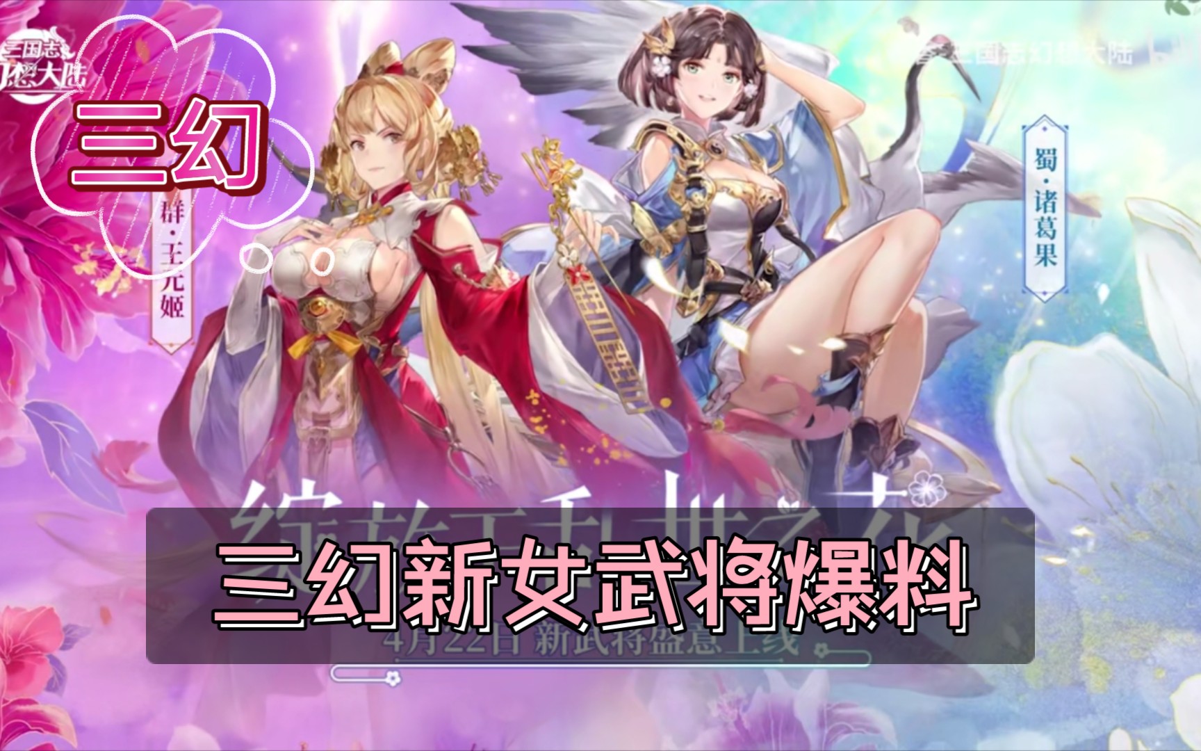 【三幻新女武将爆料】王元姬,诸葛果立绘爆料及史实讲解_哔哩哔哩