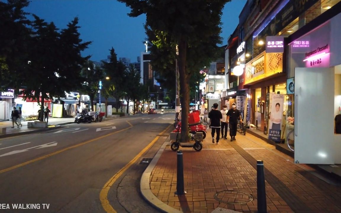 【超清韩国】傍晚的首尔 庆熙大学 周边街景漫步 2020.