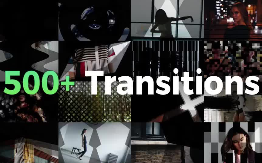 PR模板500个图形蒙版遮罩过渡转场动画 Transition Mattes Toolkit哔哩哔哩bilibili