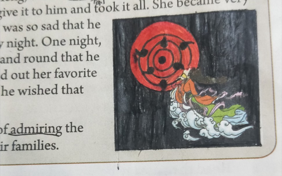 【乱画】上课在英语书上画火影