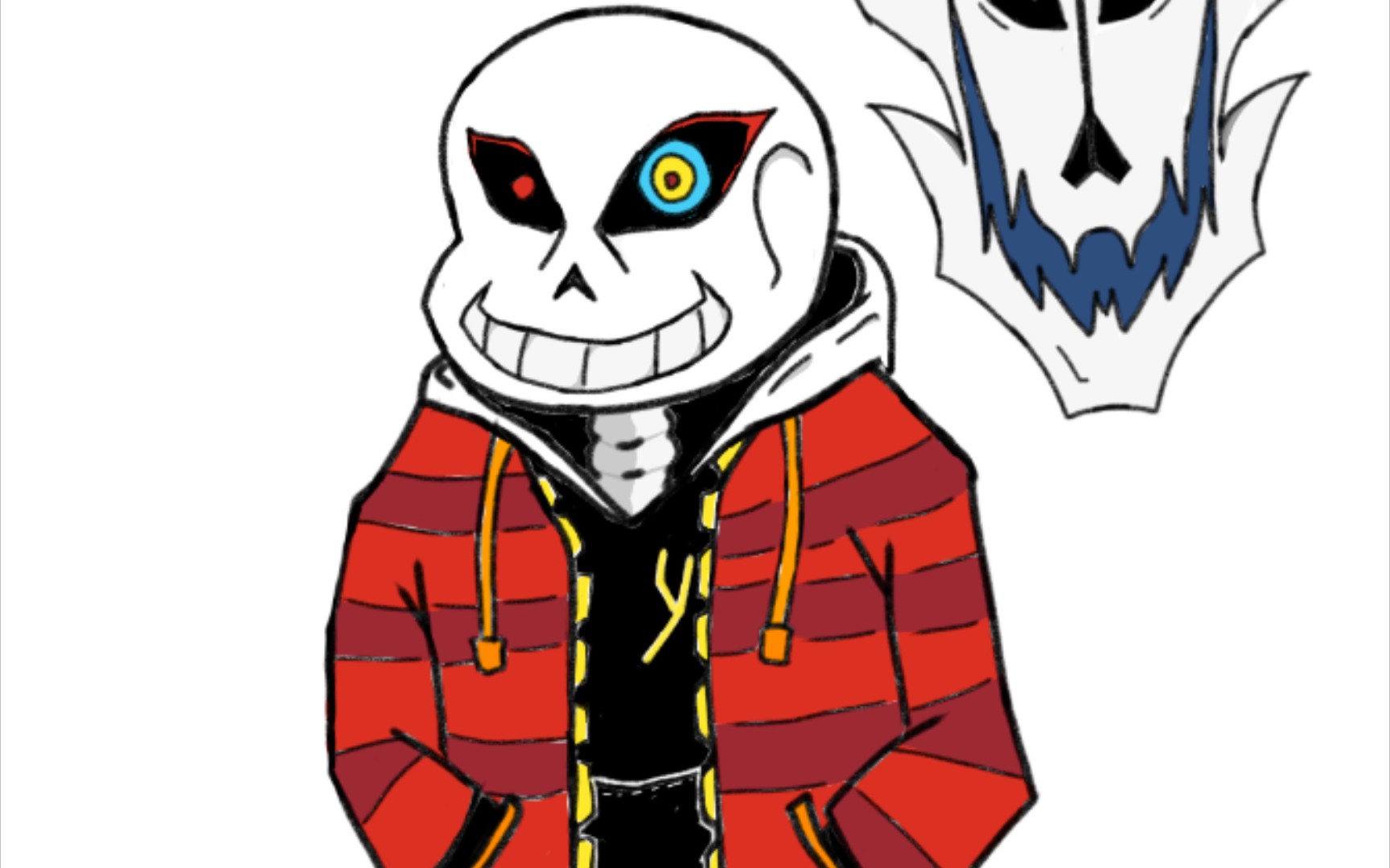 虚无之下 虚无sans 新人au 国产sans(画画过程)