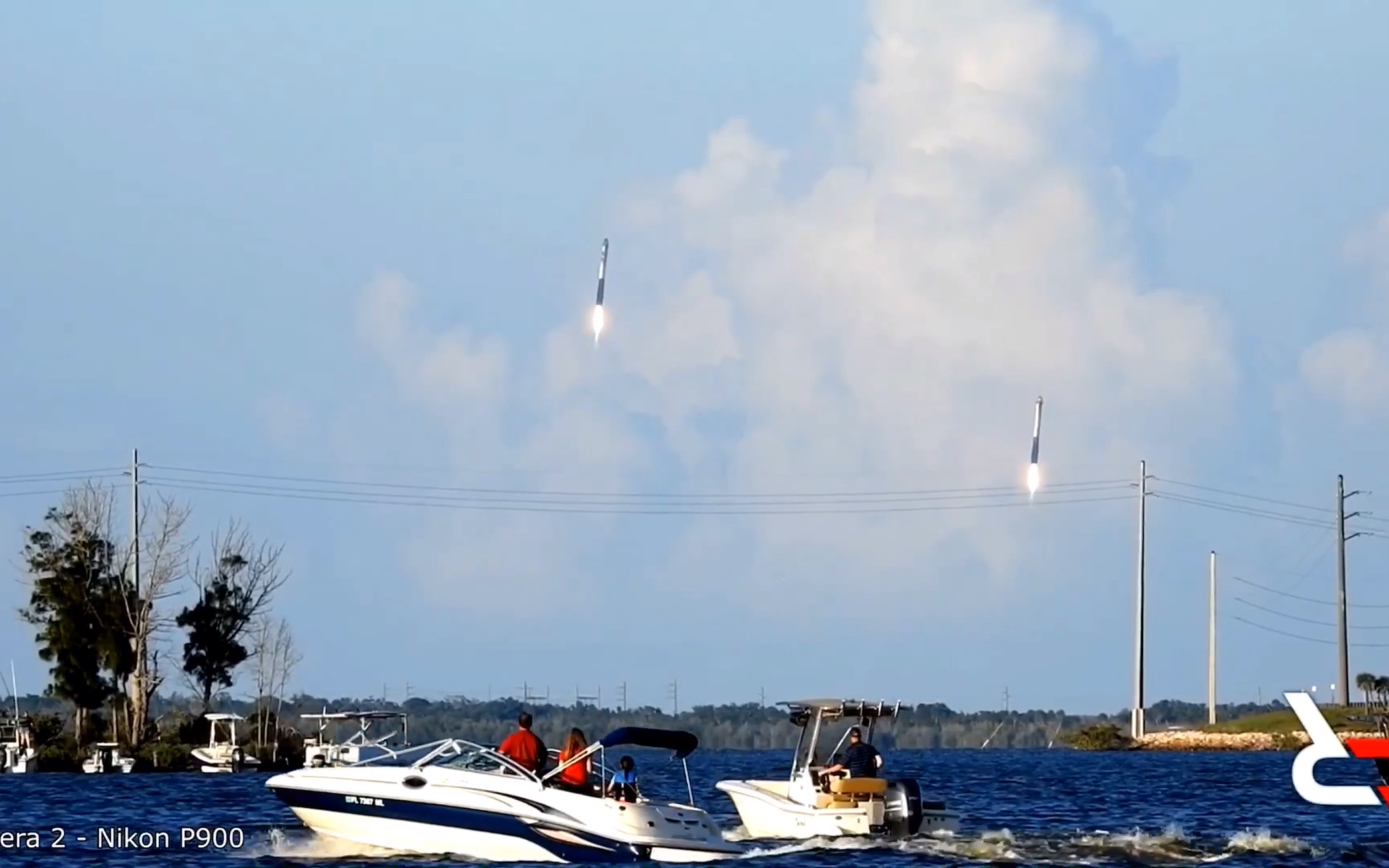 Space X Falcon Heavy 猎鹰重型火箭 第二次发射 海边拍摄点 尼康P1000&P900 *Filmed by Reds Rhetoric哔哩哔哩bilibili