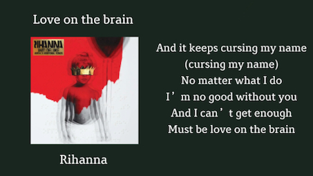 [图]【日推音乐】爱得死去活来｜Rihanna- Love on the brain