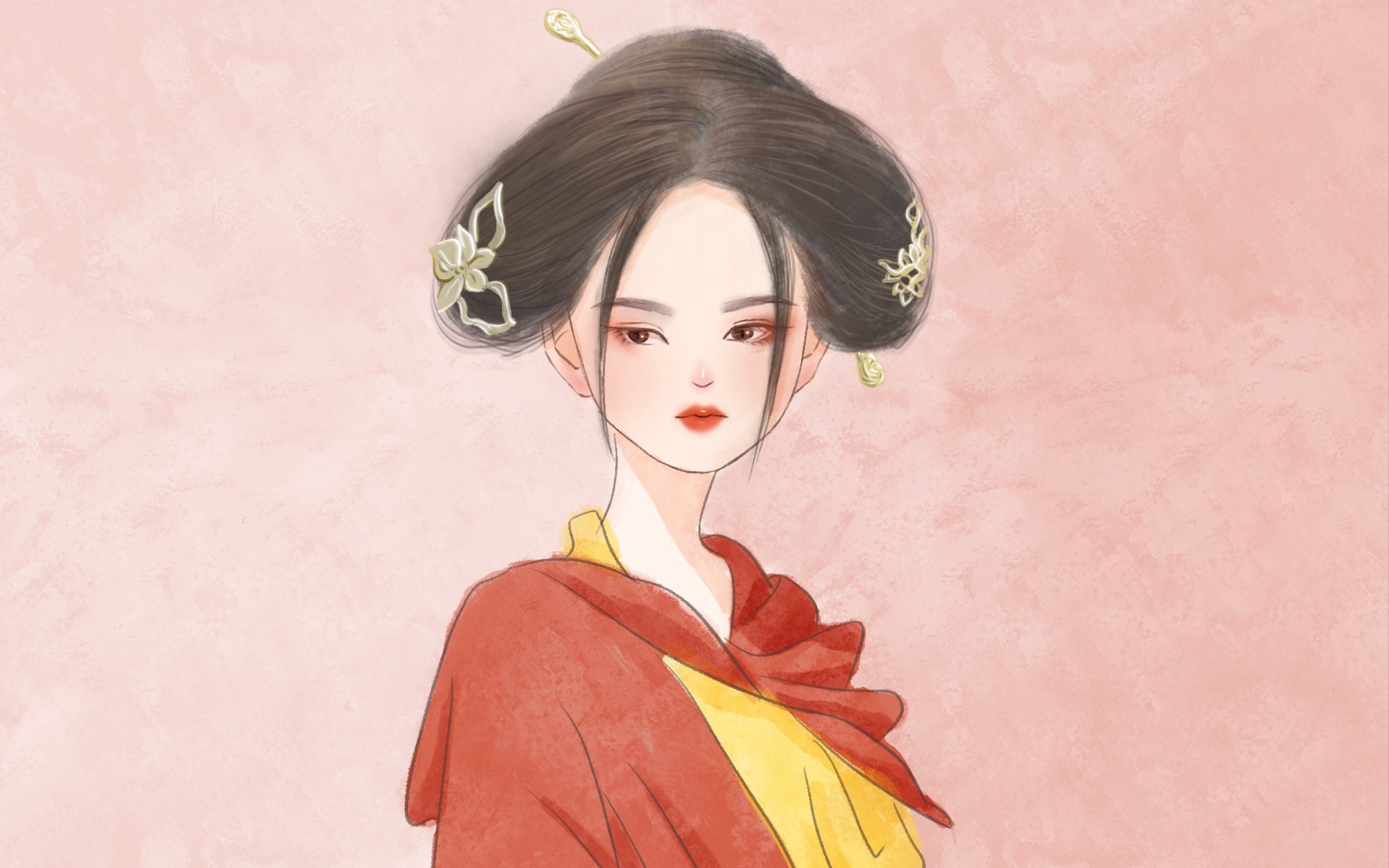 【ipad绘画】红衣陈芊芊速涂|procreate古风人物练习过程