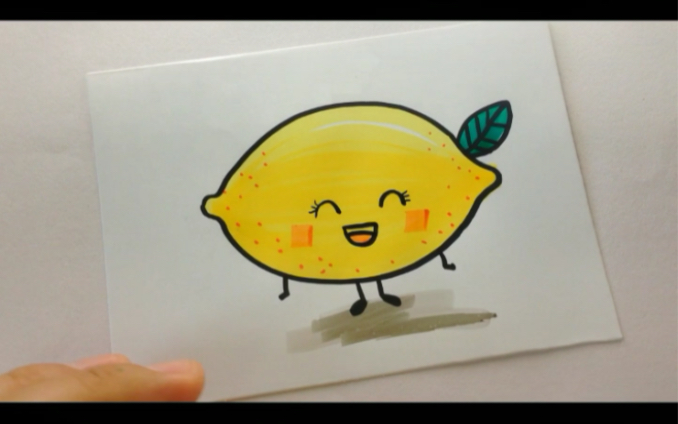 柠檬简笔画图片步骤图片