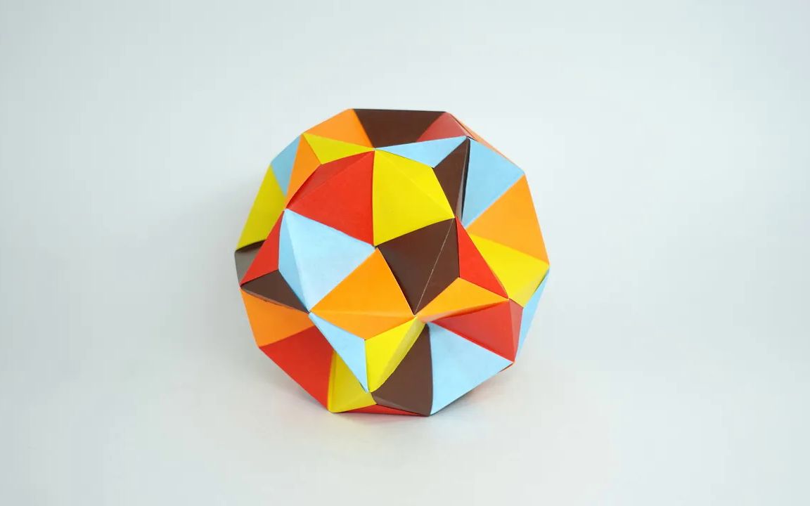 二十面体折纸教程图片