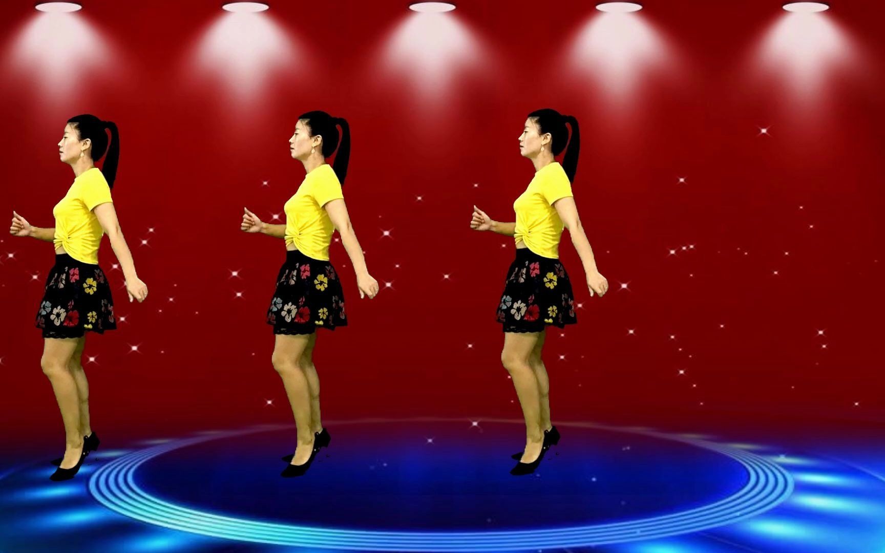 广场舞《前面那个姑娘》简单易学八步舞,背面