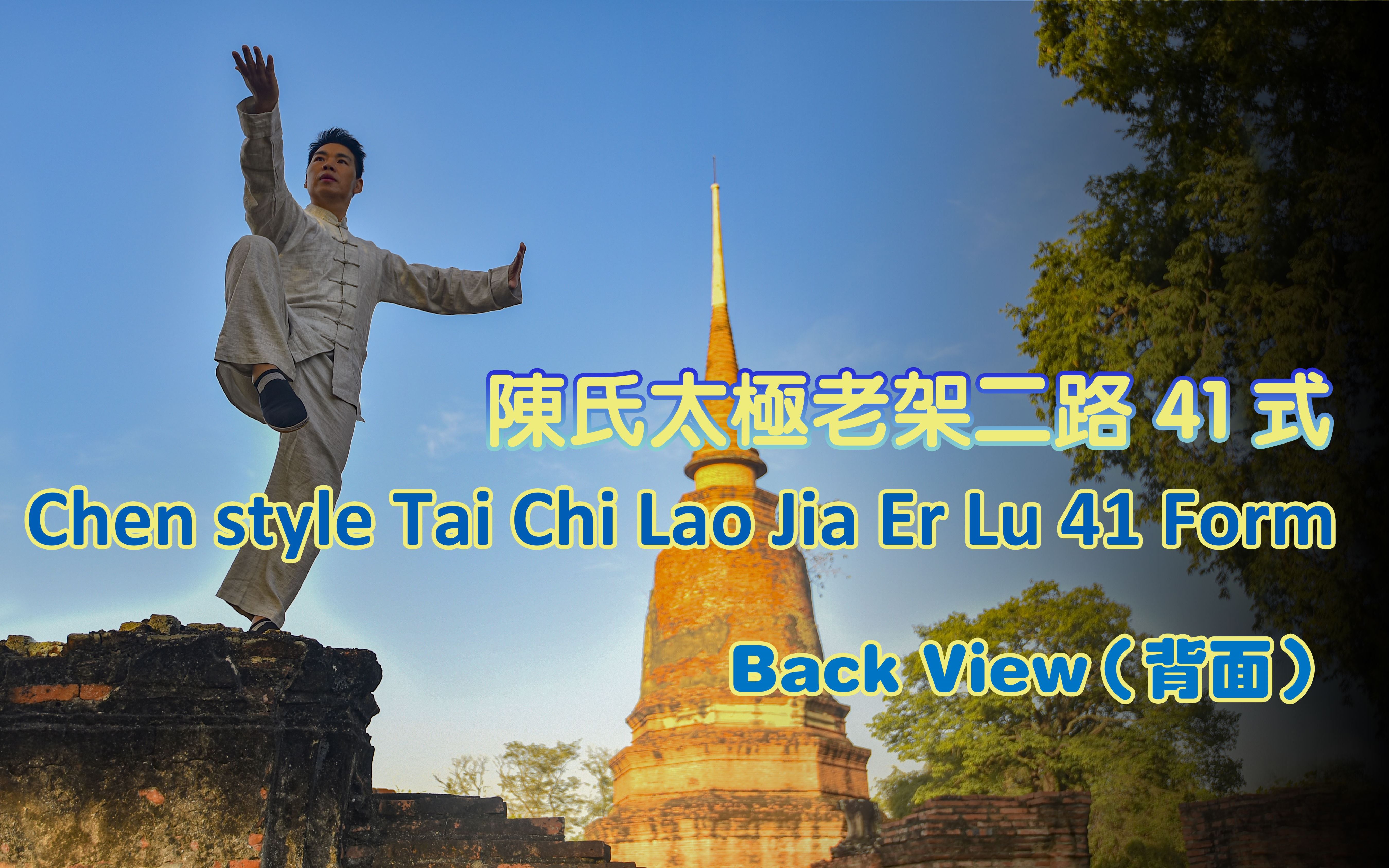 [图]陈氏太极老架二路 （背面演示）Chen style Tai Chi Lao Jia Er Lu 41 Form (Back View)