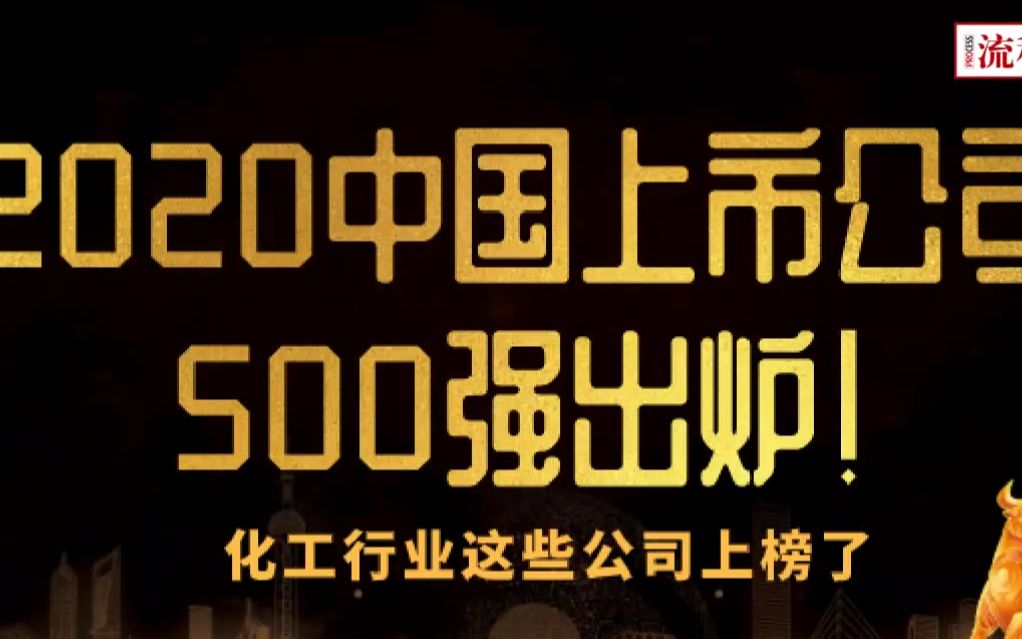 2020中国上市公司500强出炉!化工行业这些公司上榜了哔哩哔哩bilibili