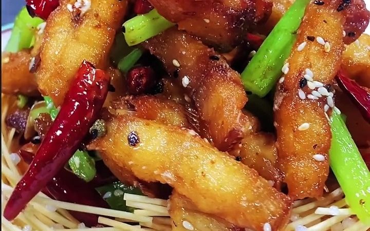 百姓家常菜,麻辣鱼条,家庭美食教程