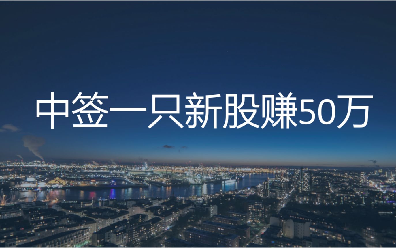 中签一只新股赚50万,谈谈散户应该如何正确打新股?哔哩哔哩bilibili