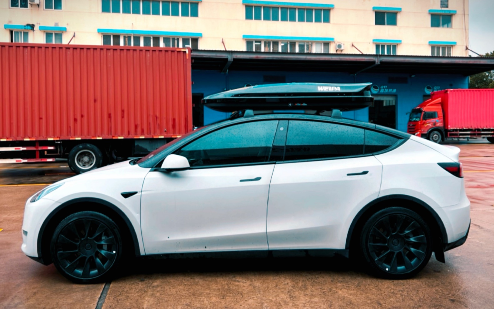 特斯拉model y车顶行李箱#特斯拉modely #特斯拉毛豆3 #韦帕weipa