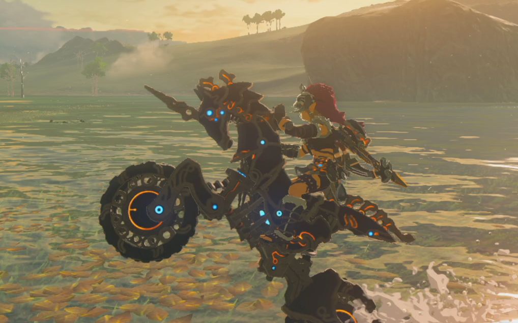 塞尔达传说荒野之息旅行者林克骑上我心爱的小摩托