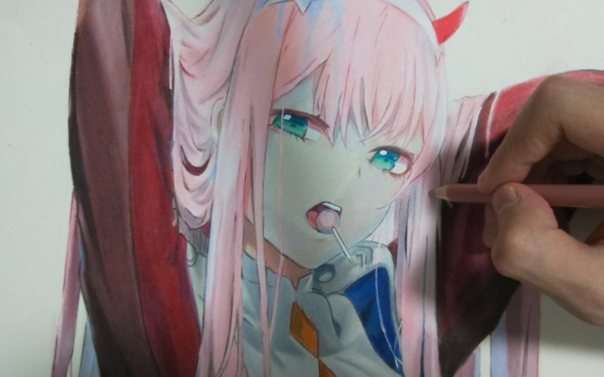 【彩铅手绘】用390分钟画出02小姐姐